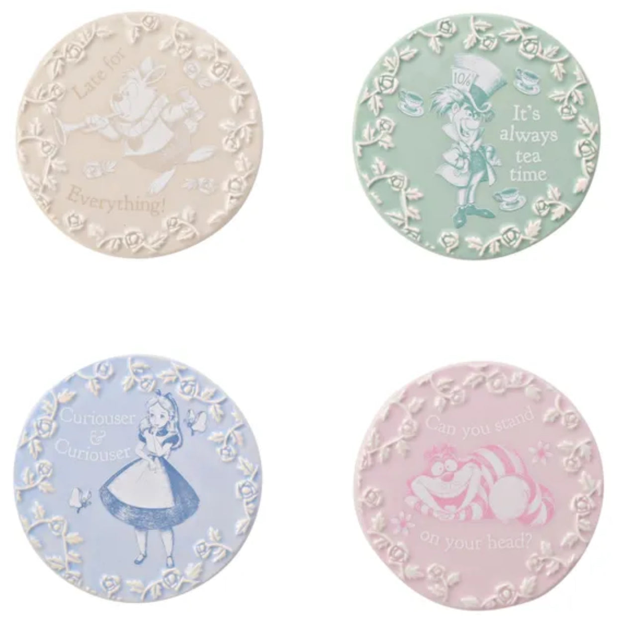 Disney Alice in Wonderland set of 4 coasters