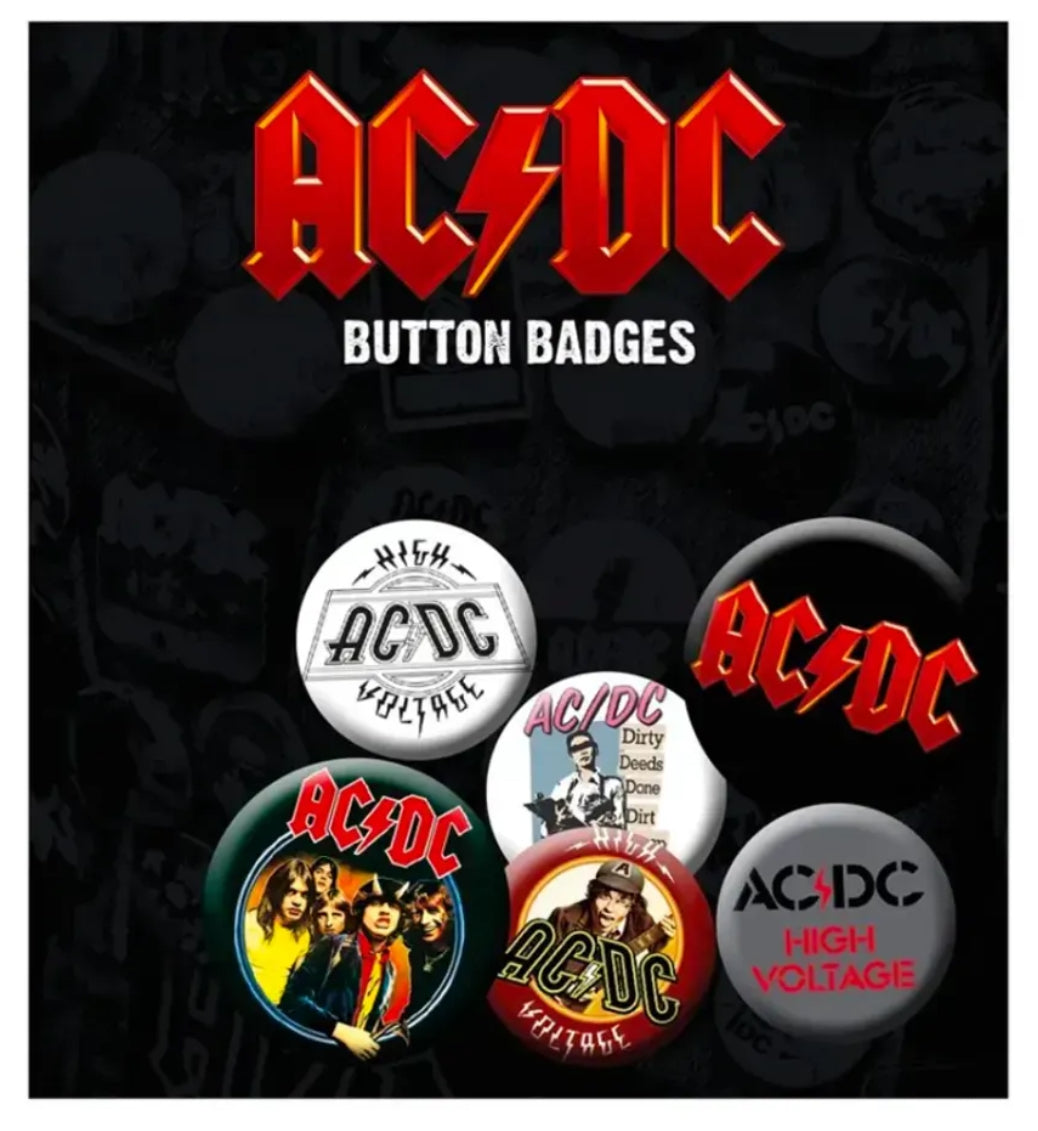 AC/DC button badges