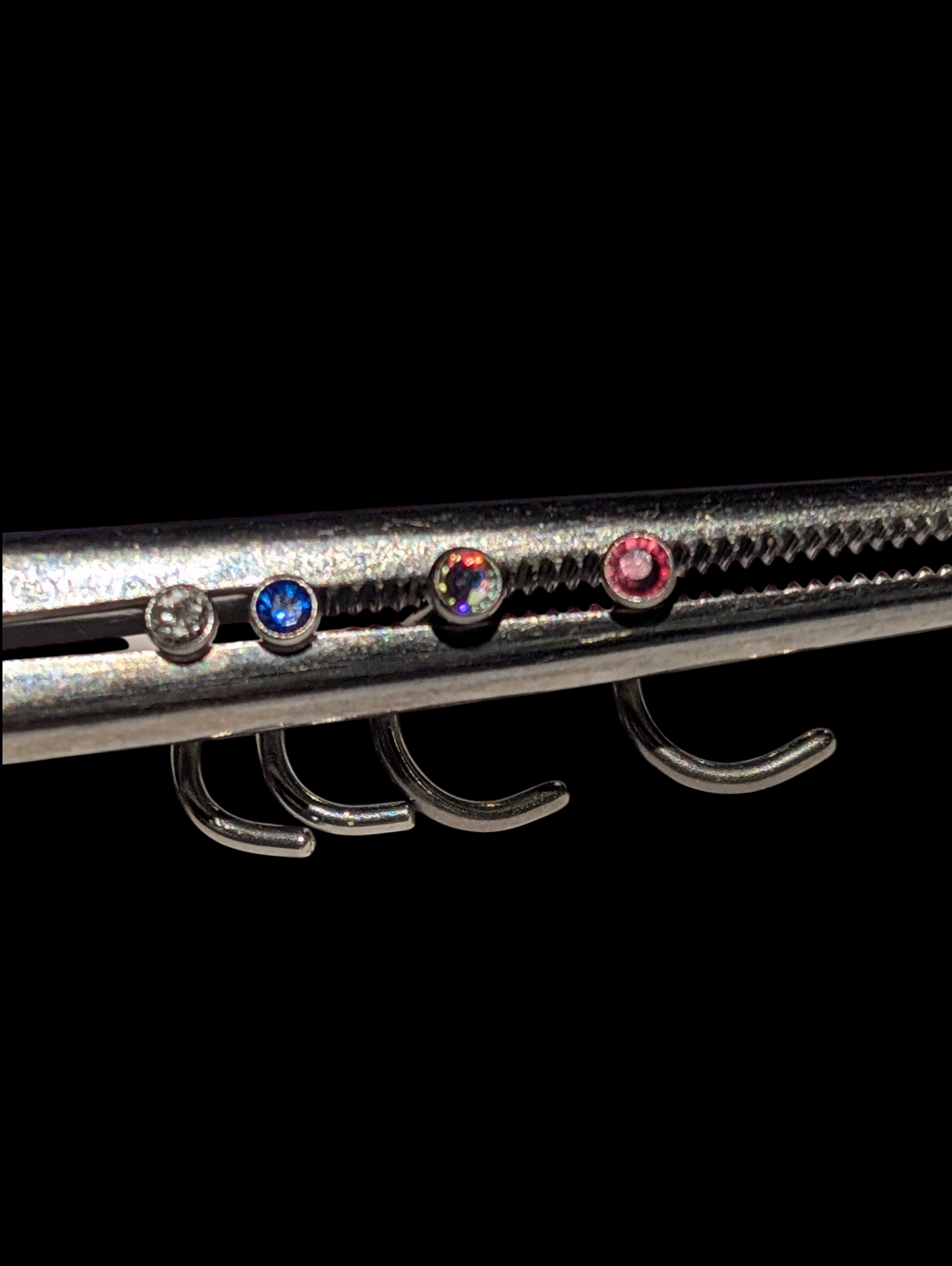 CorkScrew Steel Gem Nose Studs