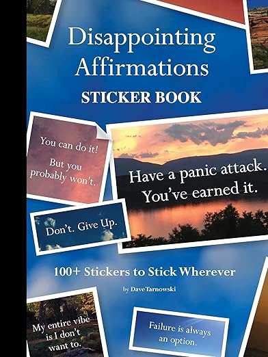 Disappointing affirmations sticker book