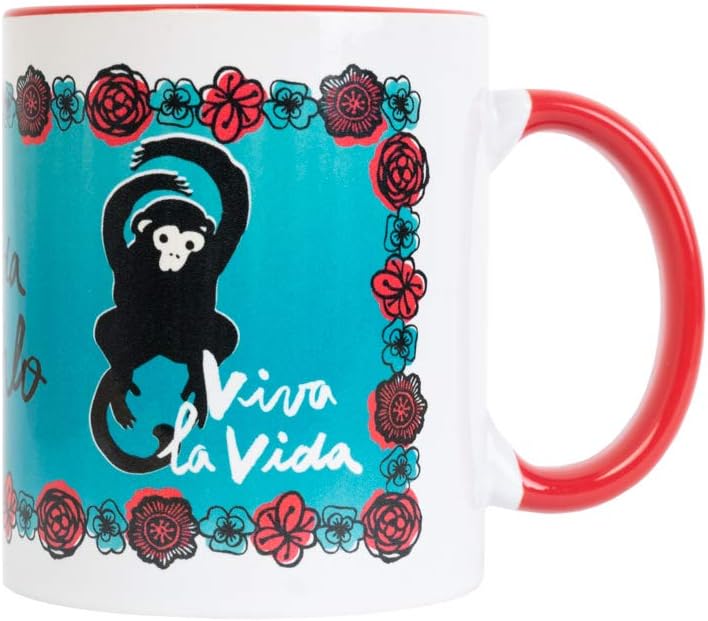 Frida Kahlo Viva la Vida monkey mug