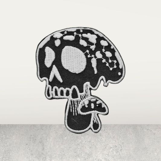 Skull Mushroom iron on patches