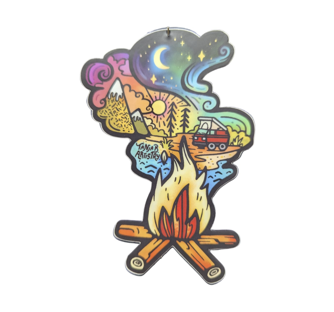 Bonfire vinyl sticker