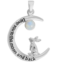 Sterling Silver "Love you to the Moon" Necklace