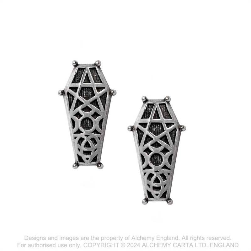 Hex Coffin Earrings