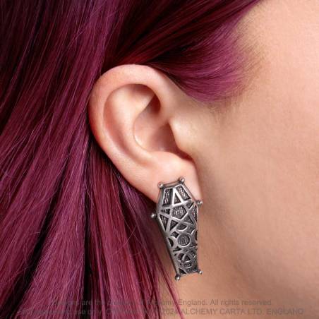 Hex Coffin Earrings