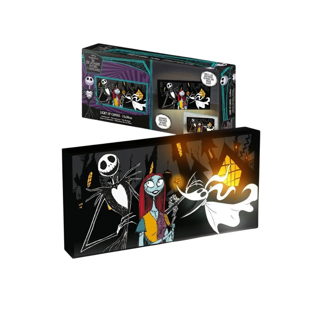 Nightmare before christmas light up canvas