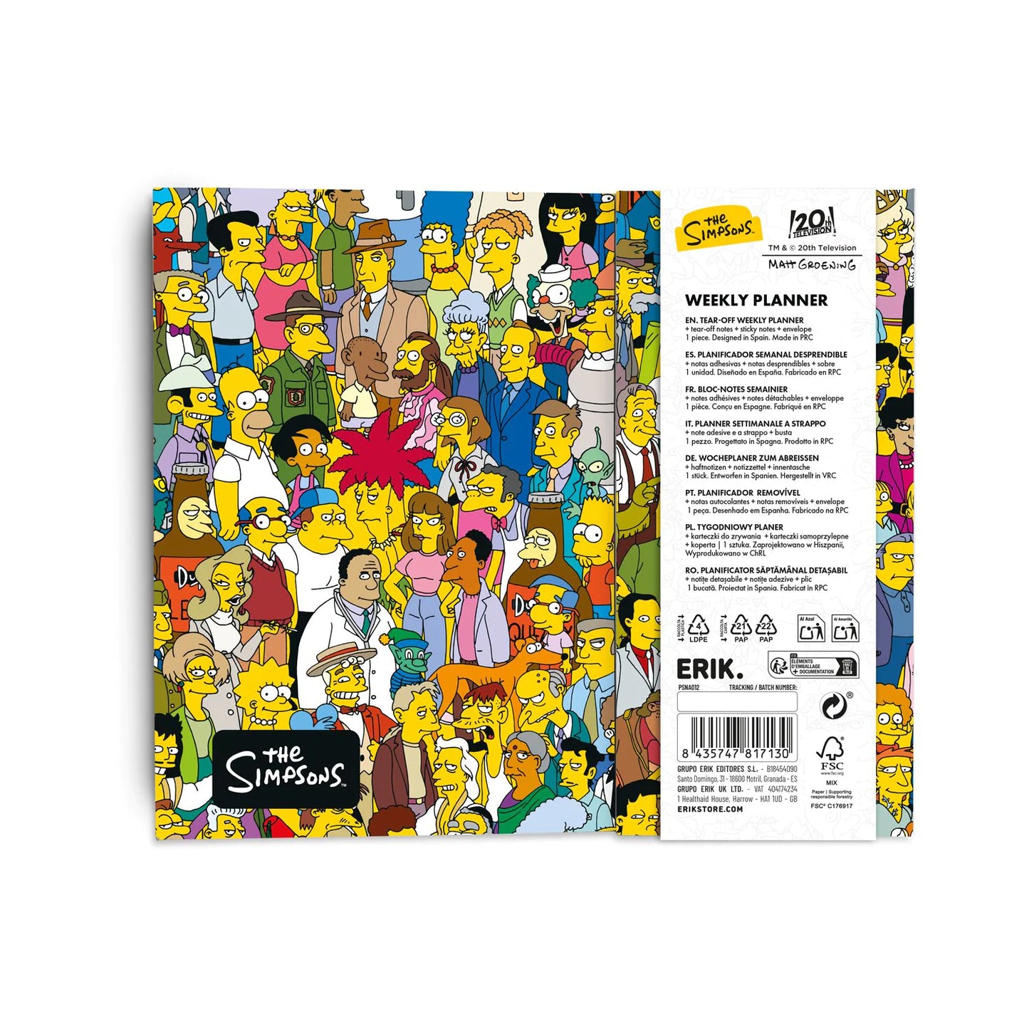Simpsons Weekly Planner