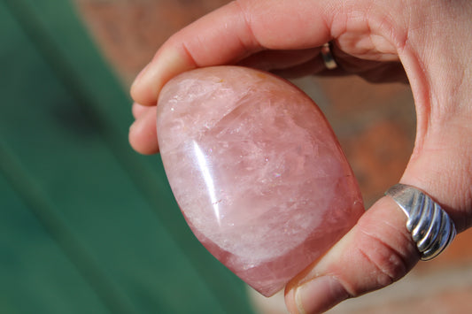 Standing Rose Quartz Pebble