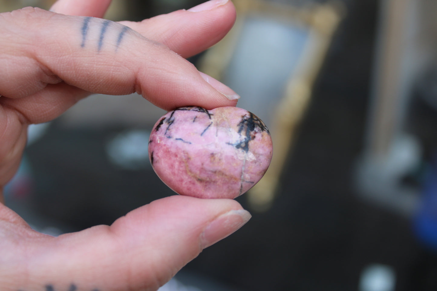 Rhodonite Heart Stone