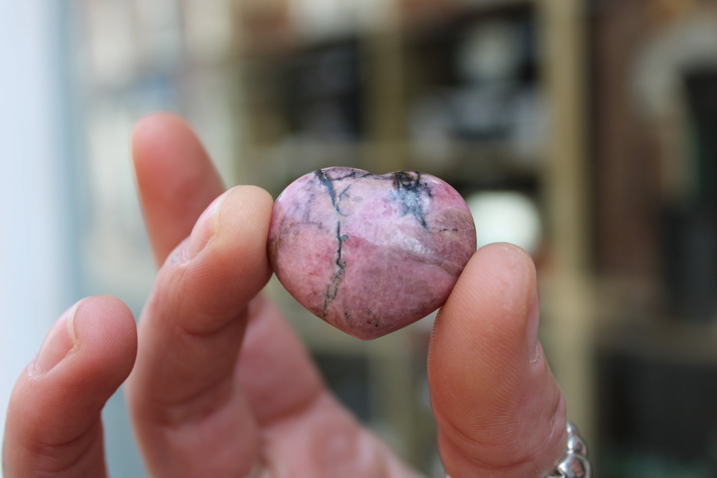 Rhodonite Heart Stone