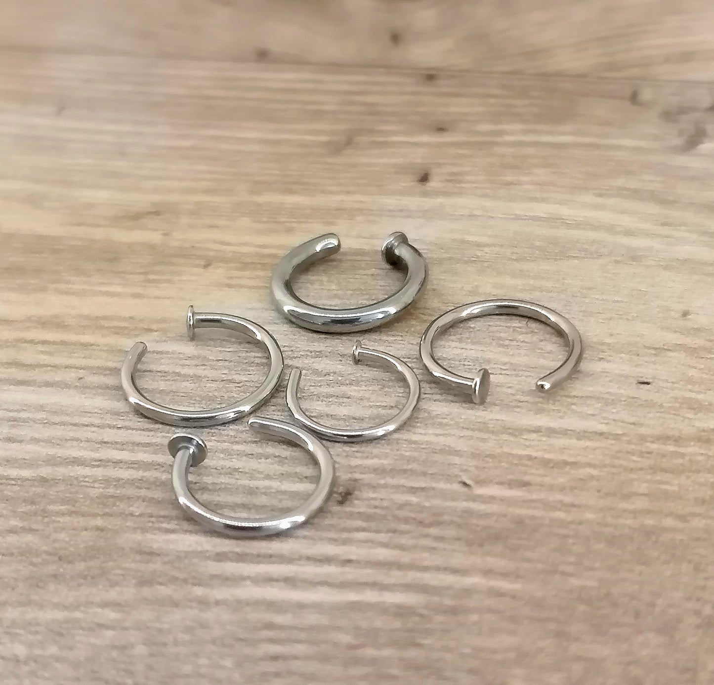 Open Steel Nose Rings