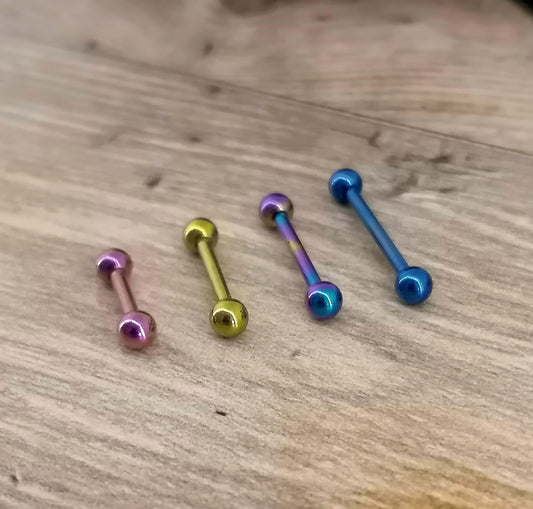 Anodised Titanium 1.2mm Barbell