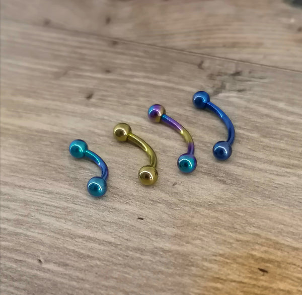 Anodised Titanium 1.2 mm Curved Barbell