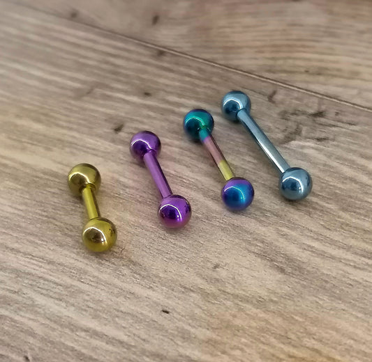 Anodised Titanium 1.6mm Barbell