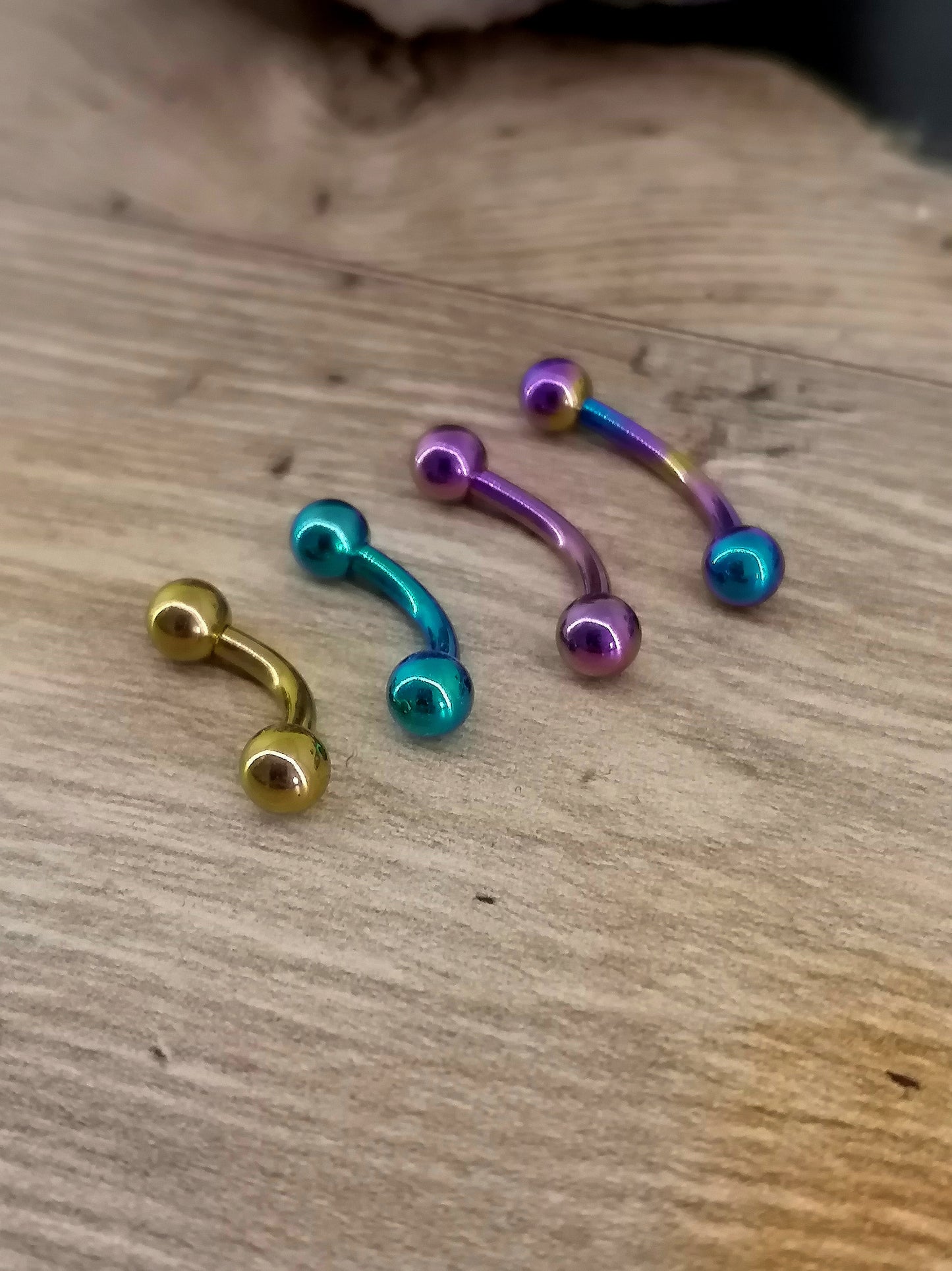 Anodised Titanium 1.6mm Curved Barbell
