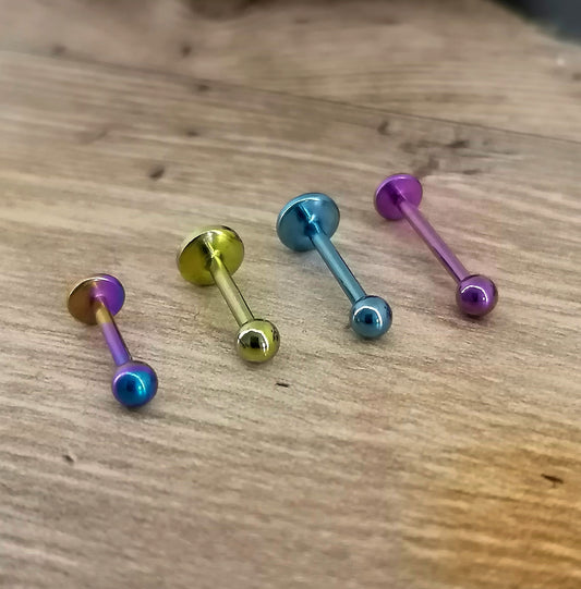 Anodised Titanium 1.2mm Labrets