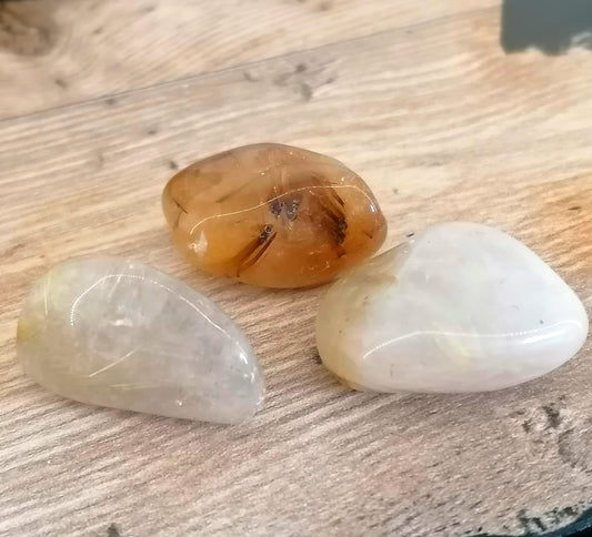 Rutilated Quartz Tumble Stone