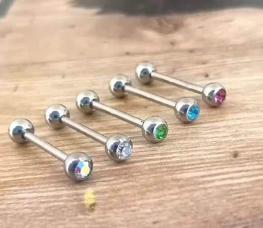 Surgical Steel Gem Barbells