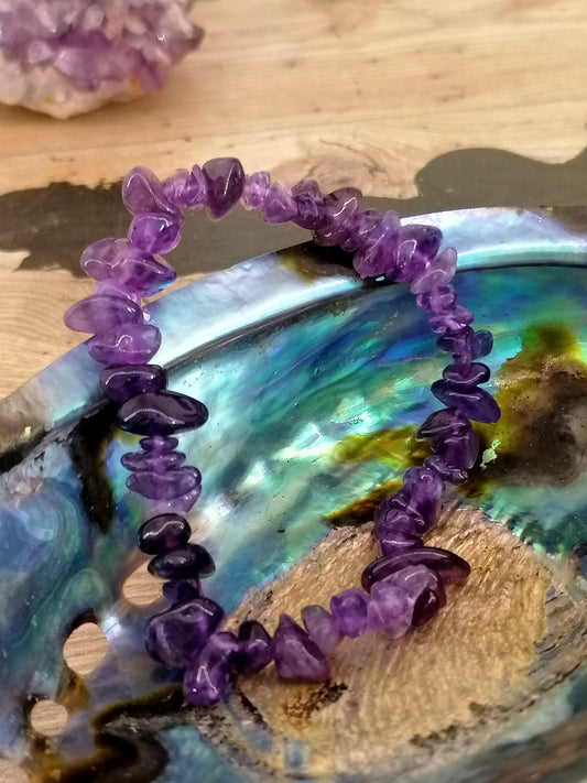 Amethyst Chip Bracelet