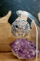 Sterling Silver Double Pentacle Pendant