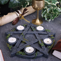 Wiccan Pentagram Tea Light Holder 25.5cm